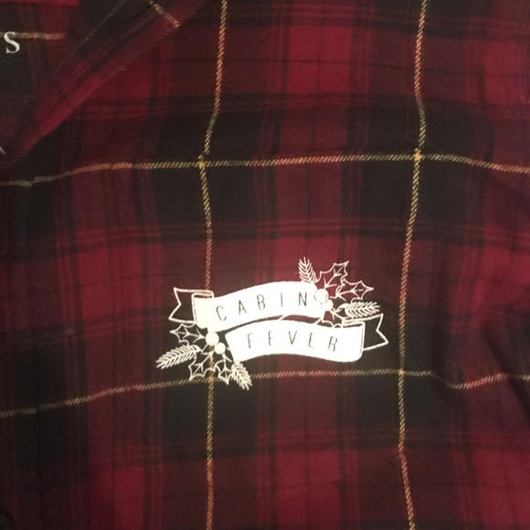 Ladies Graphic Button Up Plaid Size Md - Picture 3 of 6